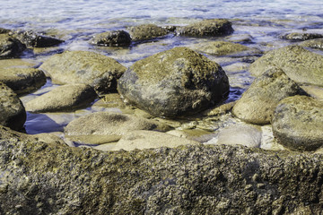 Rocks on the beach.