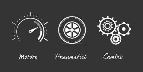 Icone componenti automobile