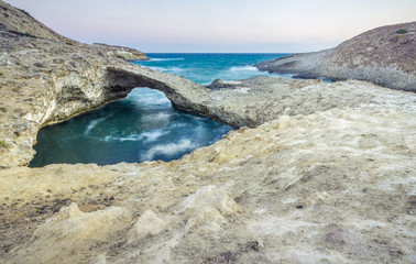 The bridge of Papafragas beach