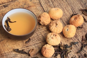 dried figs and hot tea