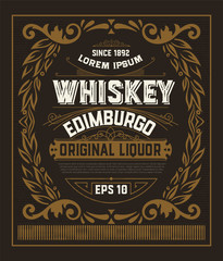 Whiskey card for packaging
