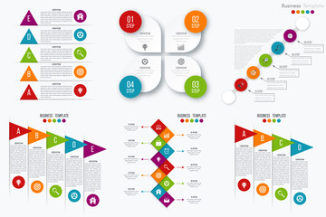 Set with infographics
