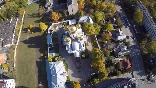 Aerial view of Orthodox church