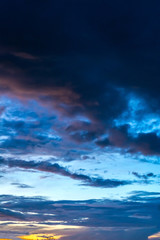 Fototapeta na wymiar sky with clouds in the twilight