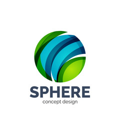 Vector sphere abstract logo template