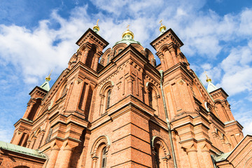 Fototapeta na wymiar Uspenski Cathedral in Helsinki, Finland