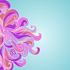 Hand drawn doodle colorful background, vector illustration.