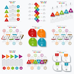 Set with infographics