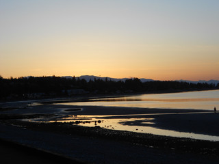 Qualicum Beach on Vancouve Island at Sunset