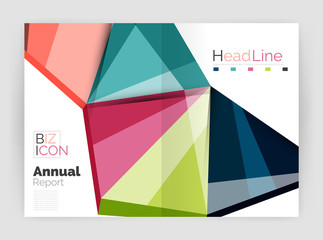 Business abstract geometric financial report brochure template