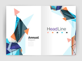 Business triangle design modern business annual report flyer