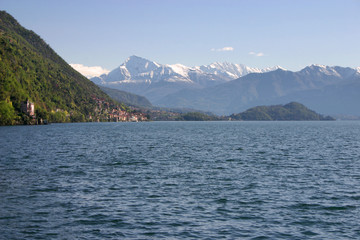 Monte Legnone and Lake Como from Argegno