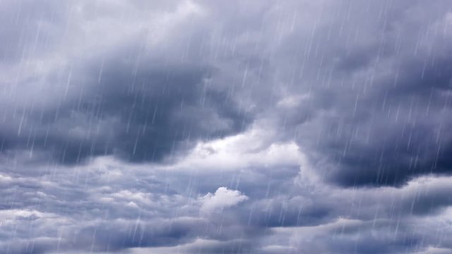 Rain. 3D Animation. 4К
