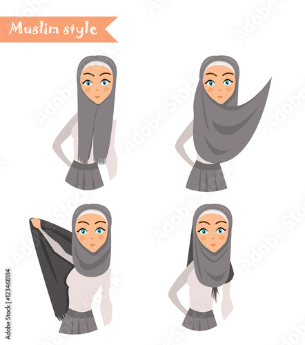 "Muslim woman wears hijab" Stock image and royalty-free vector files on