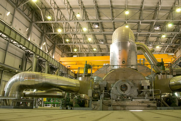 Naklejka premium turbina centrale turbogas
