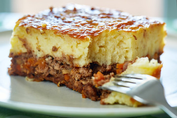 Cottage pie on a plate