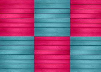 Pink And Blue patterned wood squares 