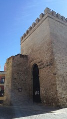 Fototapeta na wymiar Fortress Tower Wall - Marchena - Sevilla