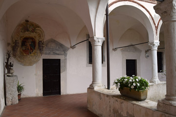 The cloister of a convent in Brescia countryside