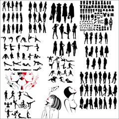 A collection of mixed silhouettes