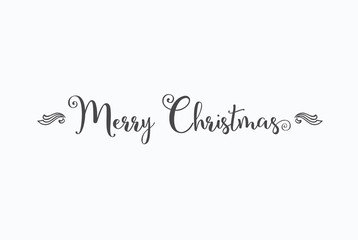 Fototapeta na wymiar Merry Christmas lettering typography. Handwriting text design wi