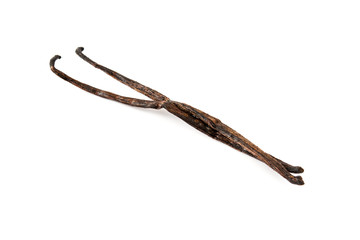 Vanilla pods isolated on white background

