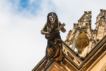 Gargoyle of St. Vitus Cathedral in Prague, Czech Republic