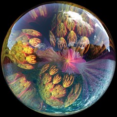 Glossy flower button