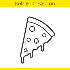 Pizza slice linear icon