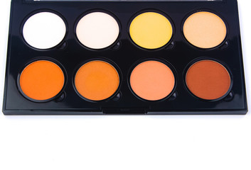 Makeup Palette / Makeup and Cosmetics /Makeup Palette and tools on a white background