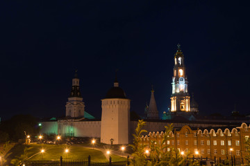 Fototapeta na wymiar view of monastery in evening