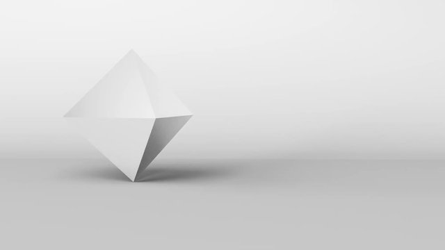 3D Animation - Octahedron rotating on its vertex