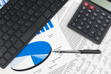 Financial accounting stock market graphs analysis