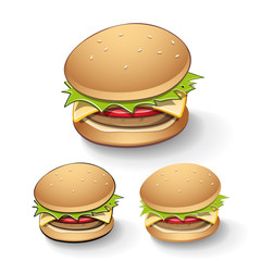 Tasty Burger Cartoon