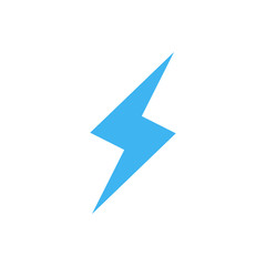 Lightning icon, isolated, white background