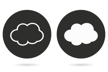 Clouds sky - vector icon.