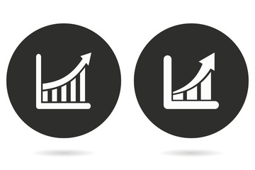 Growth chart - vector icon.