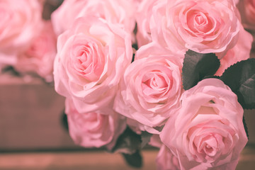 retro vintage style rose pink decoration.