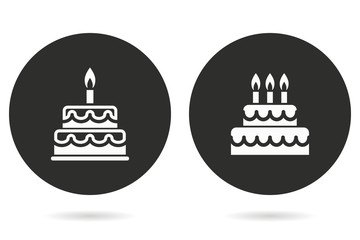 Cake - vector icon.
