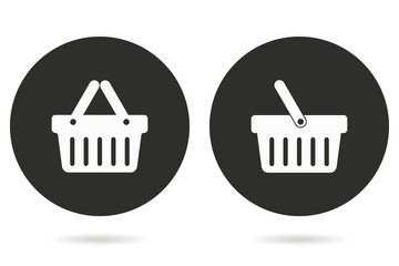 Shopping basket - vector icon.