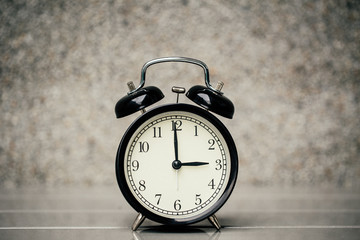 retro vintage clock at 3 o'clock