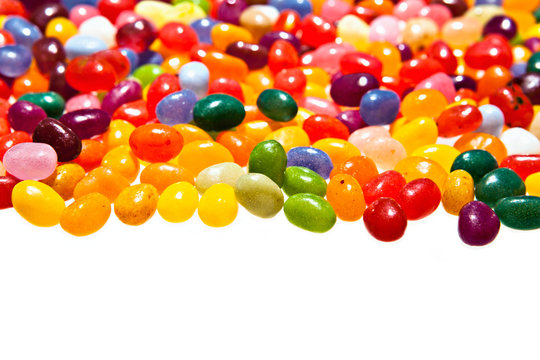 Viele Jellybeans auf einem Haufen