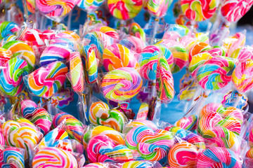 colorful lollipops candy