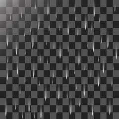 Vector rain isolated on transparent background