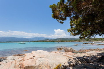 Fototapeta na wymiar Vacances à la plage en Corse - France - europe