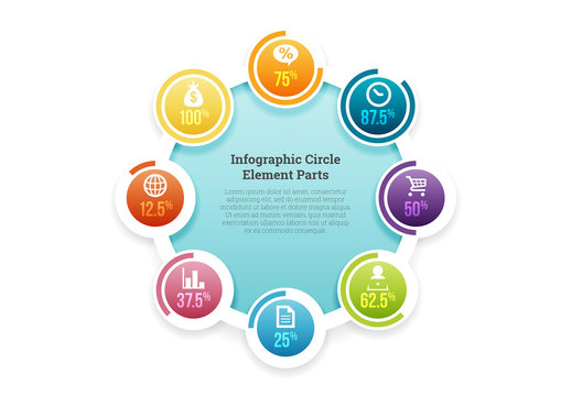 Connected Circle Chart Infographic