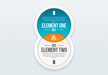 Two Circle Venn Diagram Infographic