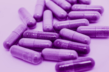 violet purple capsule.