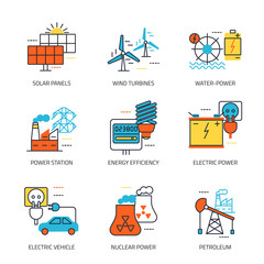 Energy Sources Line Emblem
