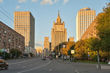Fototapeta na wymiar Здание Министерства иностранных дел, Россия, Москва.